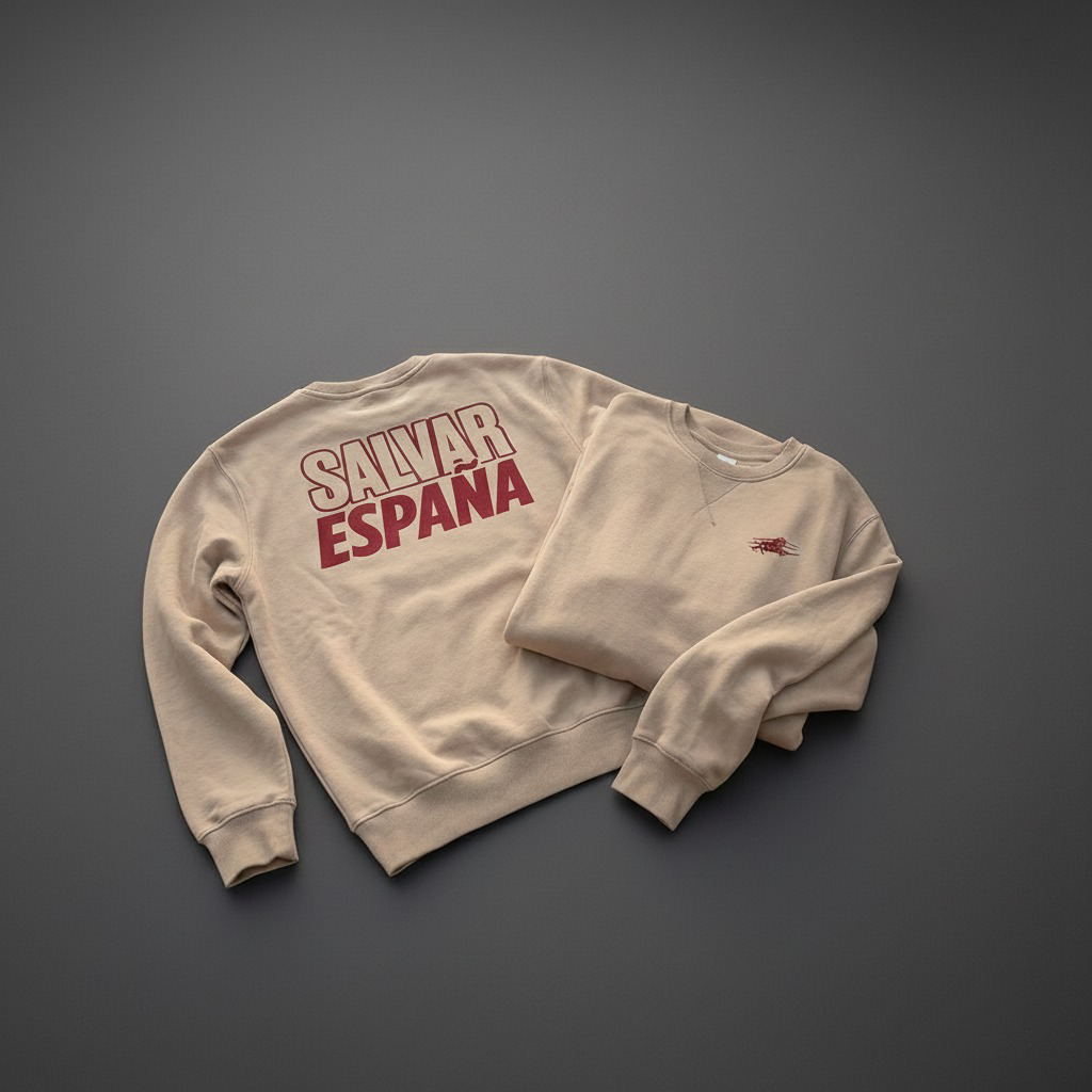 SUDADERA “SALVAR ESPAÑA” BLANCA