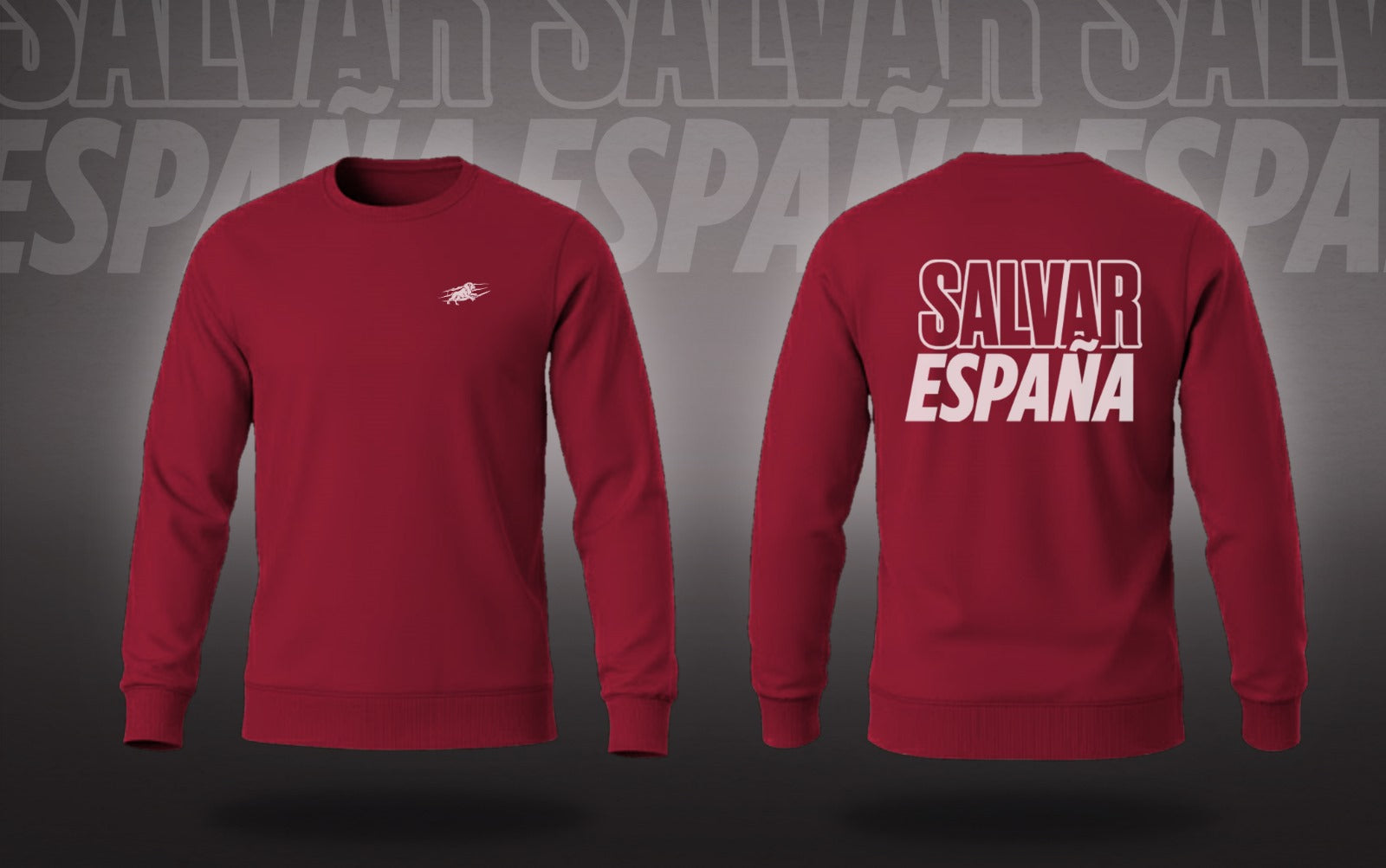 SUDADERA “SALVAR ESPAÑA” GRANATE