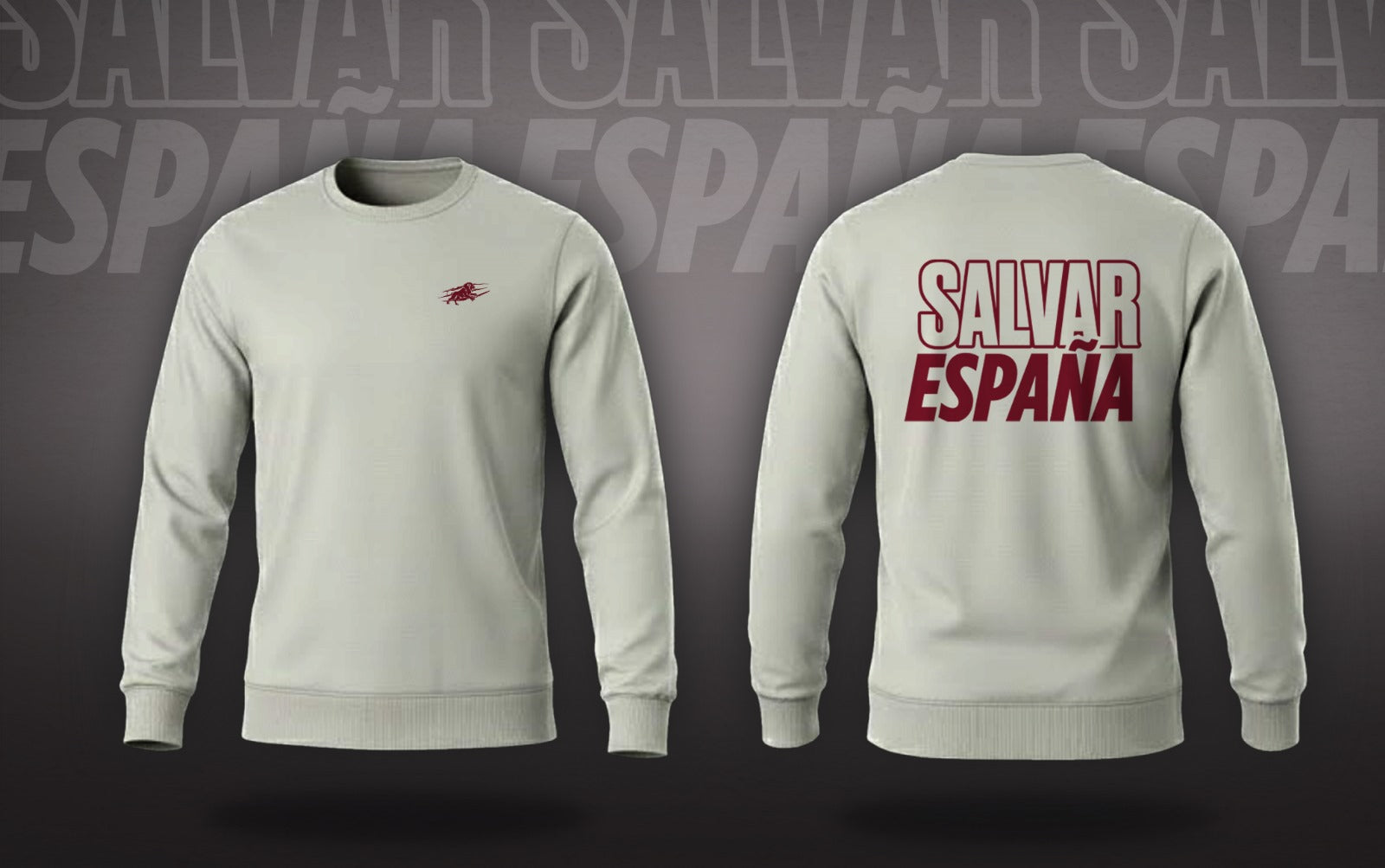 SUDADERA “SALVAR ESPAÑA” BLANCA