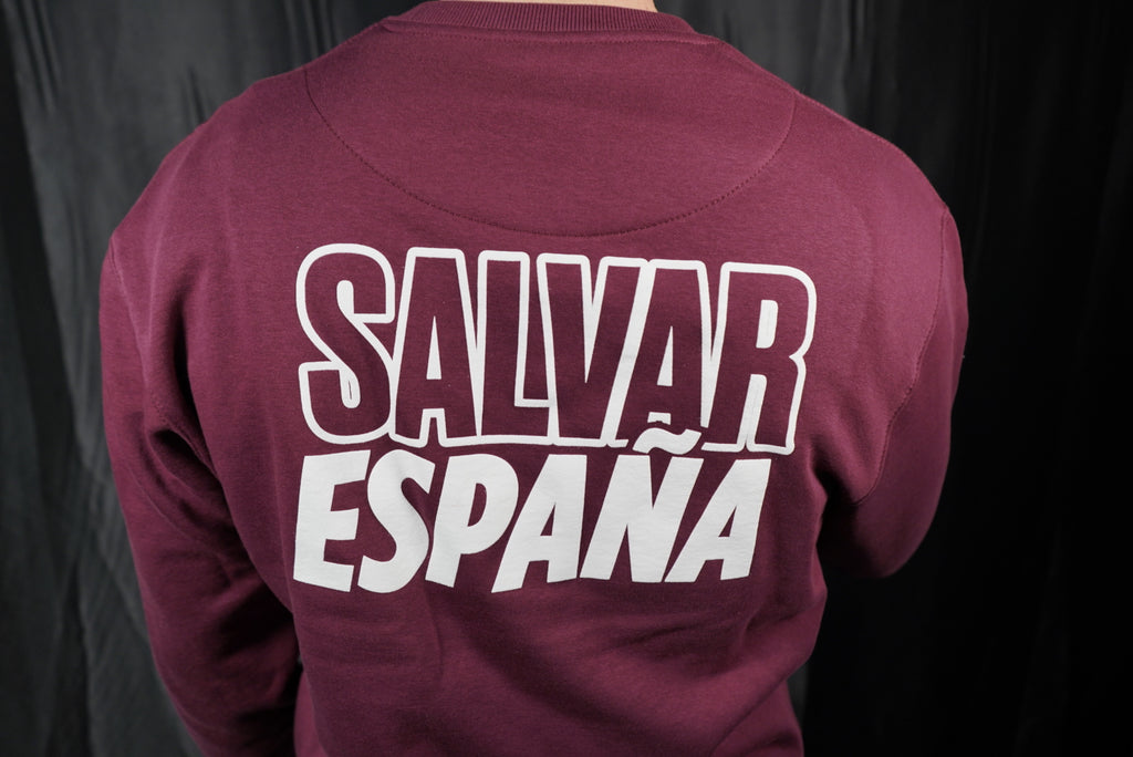 SUDADERA “SALVAR ESPAÑA” GRANATE