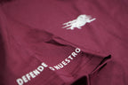 CAMISETA “DEFENDER LO NUESTRO” GRANATE